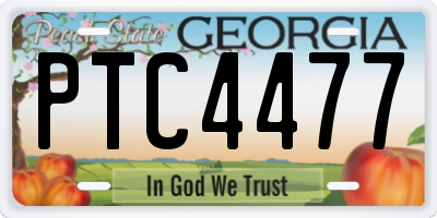 GA license plate PTC4477
