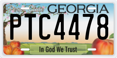 GA license plate PTC4478