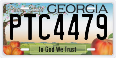 GA license plate PTC4479