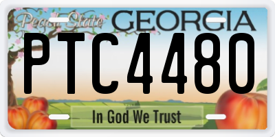 GA license plate PTC4480