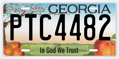 GA license plate PTC4482