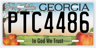 GA license plate PTC4486