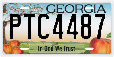 GA license plate PTC4487