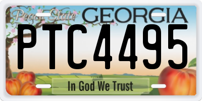 GA license plate PTC4495