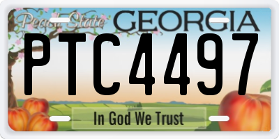 GA license plate PTC4497