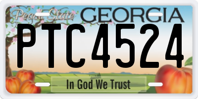 GA license plate PTC4524