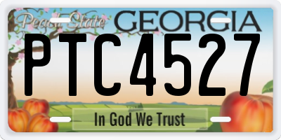 GA license plate PTC4527