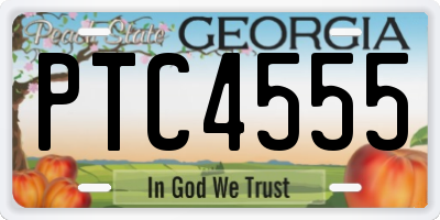GA license plate PTC4555