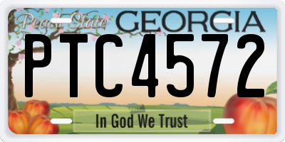 GA license plate PTC4572