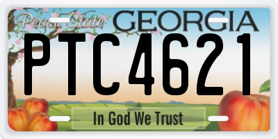 GA license plate PTC4621