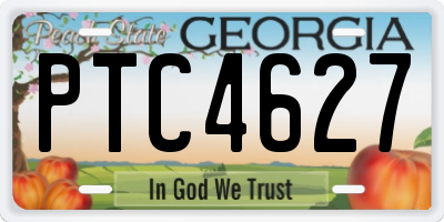 GA license plate PTC4627