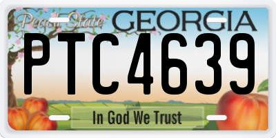 GA license plate PTC4639