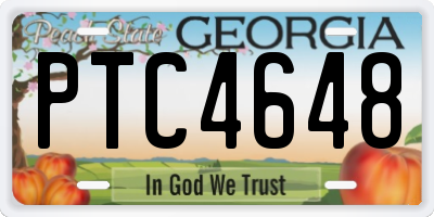 GA license plate PTC4648