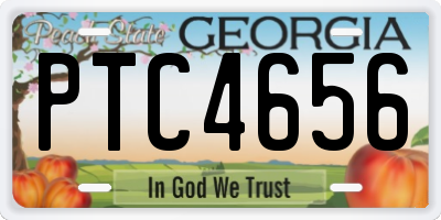 GA license plate PTC4656