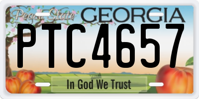 GA license plate PTC4657