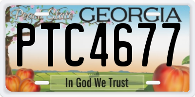 GA license plate PTC4677