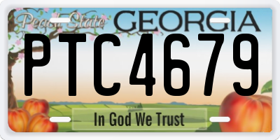 GA license plate PTC4679