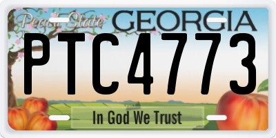 GA license plate PTC4773