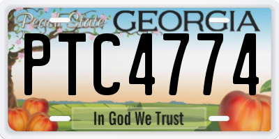 GA license plate PTC4774