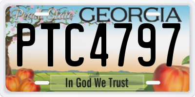 GA license plate PTC4797