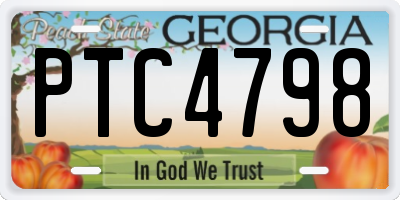 GA license plate PTC4798