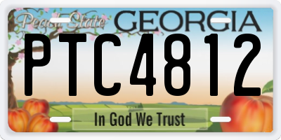 GA license plate PTC4812