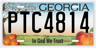 GA license plate PTC4814