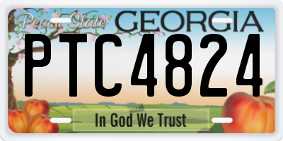 GA license plate PTC4824