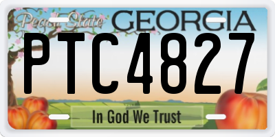 GA license plate PTC4827