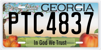 GA license plate PTC4837