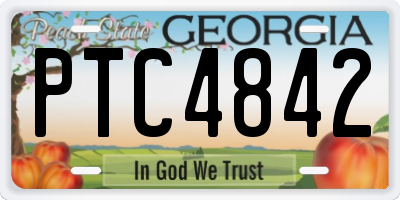 GA license plate PTC4842