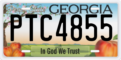 GA license plate PTC4855