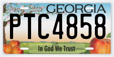 GA license plate PTC4858