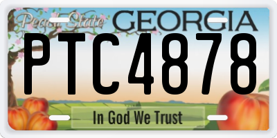 GA license plate PTC4878