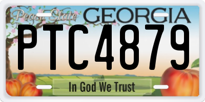 GA license plate PTC4879