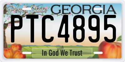 GA license plate PTC4895