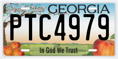 GA license plate PTC4979