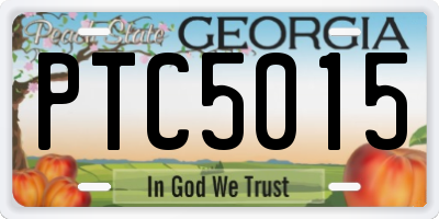GA license plate PTC5015