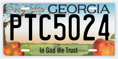 GA license plate PTC5024
