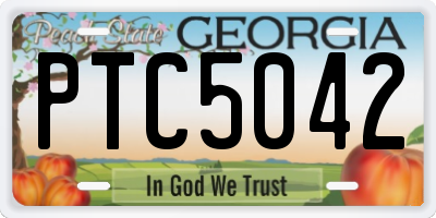 GA license plate PTC5042