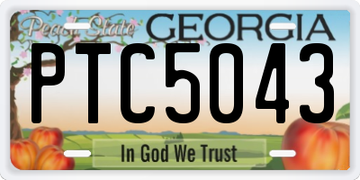 GA license plate PTC5043