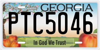 GA license plate PTC5046