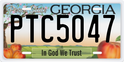 GA license plate PTC5047