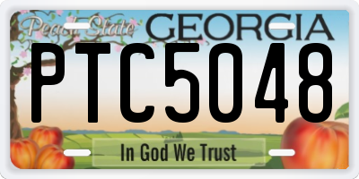 GA license plate PTC5048