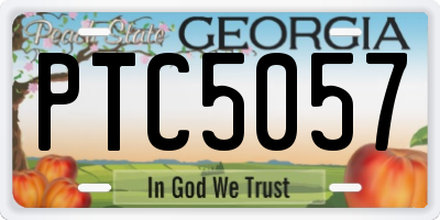 GA license plate PTC5057