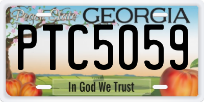 GA license plate PTC5059