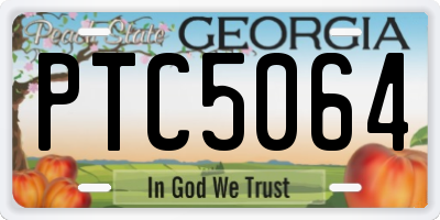 GA license plate PTC5064