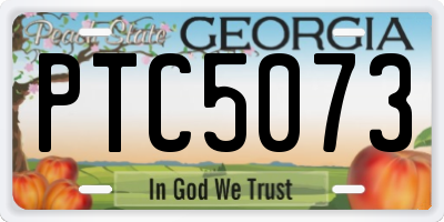 GA license plate PTC5073