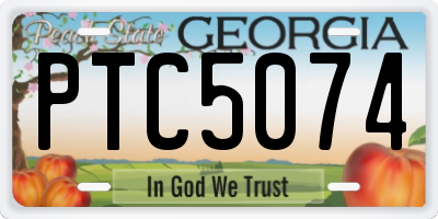 GA license plate PTC5074