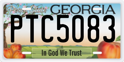 GA license plate PTC5083